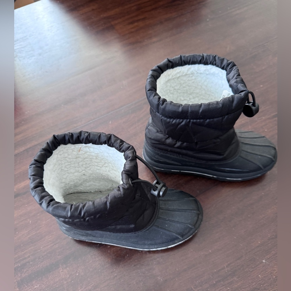 Black Kids Winter Snow Boots